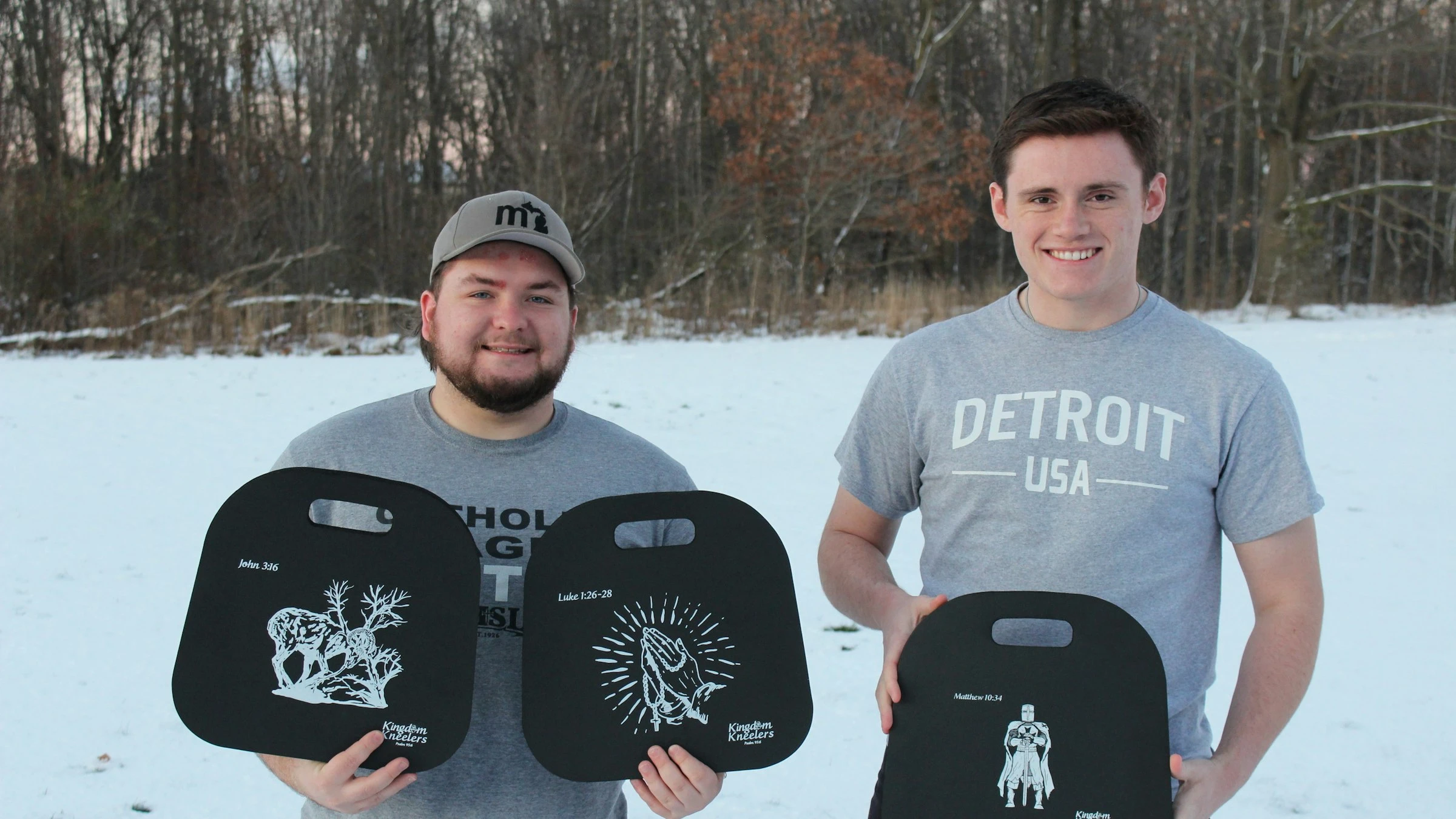 More prayer, less pain: 2 college students design faith-inspired kneeling pads