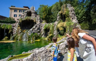 Isabella Salandri gives visitors a preview tour of the Vatican Gardens in Vatican City on Aug. 23, 2024. Credit: Hannah Brockhaus/CNA