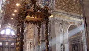 Bernini's famous baldacchino in St. Peter's Basilica.