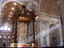 Bernini's famous baldacchino in St. Peter's Basilica.
