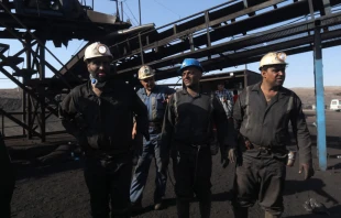 Iranian miners look on at the scene of a blast at a coal mine in Tabas in Iran’s Khorasan province on Sept. 22, 2024. The blast caused by a gas leak at the coal mine in eastern Iran has killed at least 50 people, state media said Sept. 22, in one of Iran’s deadliest work accidents in years. Credit: MOHSEN NOFERESTY/IRNA/AFP via Getty Images