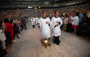 Nearly 60,000 people attended the National Eucharistic Congress in Indianapolis July 17-21, 2024. Credit: Jeffrey Bruno