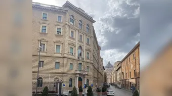 Building of the general curia of the Jesuit order on Borgo Santo Spirito, Rome.