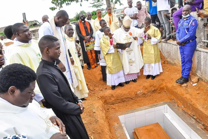 Burial of Father Vitus Borogo in the archdiocese of Kaduna, Nigeria on June 30, 2022.