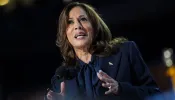 Democratic presidential candidate Vice President Kamala Harris arrives to speak on stage during the final day of the Democratic National Convention at the United Center on Aug. 22, 2024, in Chicago.