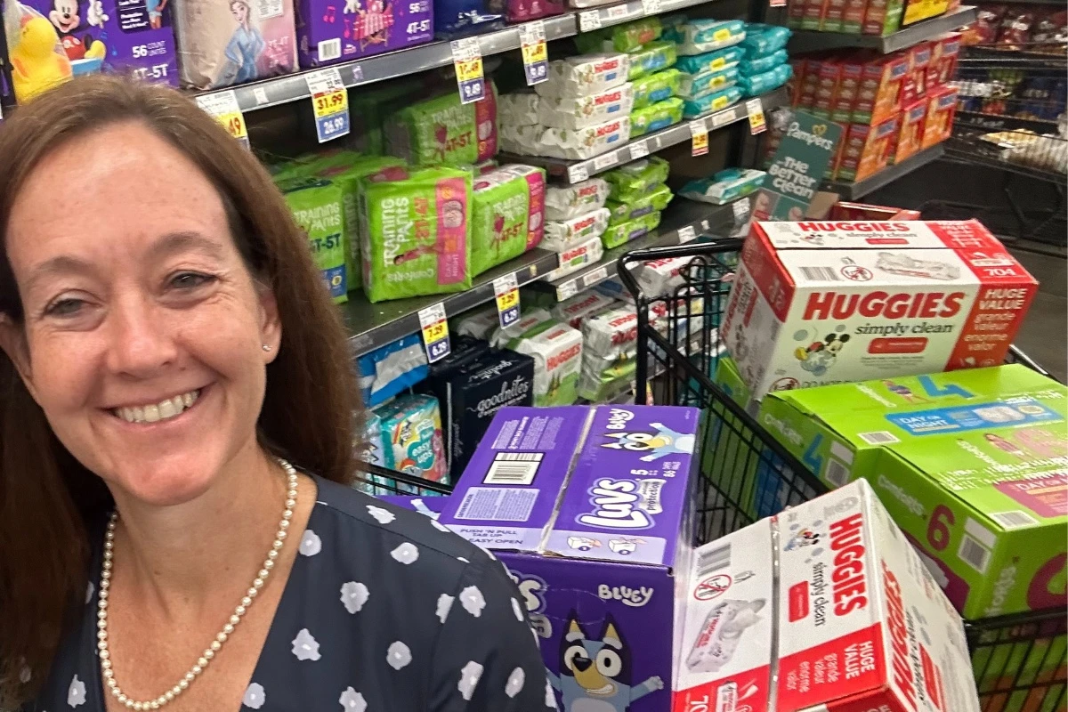 Kristen Day smiles while diaper shopping in Chicago amid the Democrats for Life diaper drive during the DNC.?w=200&h=150