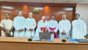 Cardinal Philip Neri Ferrão, the president of the Conference of Catholic Bishops of India (CCBI), launches the migrant portal on Sept. 27, 2024, in Bangalore, India.