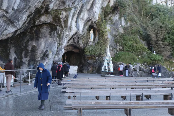 The Lourdes Grotto in France. Credit: Courtney Mares/CNA