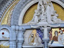 Mosaics by alleged abuser Father Marko Rupnik are displayed at the shrine in Lourdes, France.