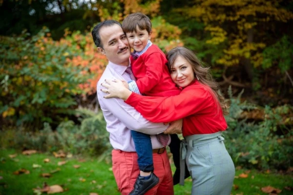 Luciano Lamonarca and his wife Valentina and son Sebastian. Courtesy of Luciano Lamonarca/Saint Pio Foundation