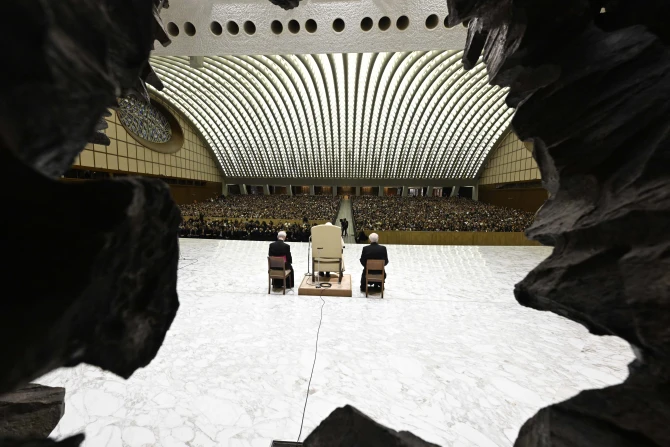 20250111_view of Pope Francis in audience hall