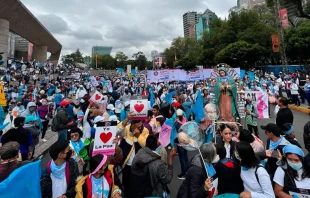 The March for women, life, and peace on Sunday, Oct. 9, 2022, in Mexico. Photo credit: Twitter @Afavormujervida