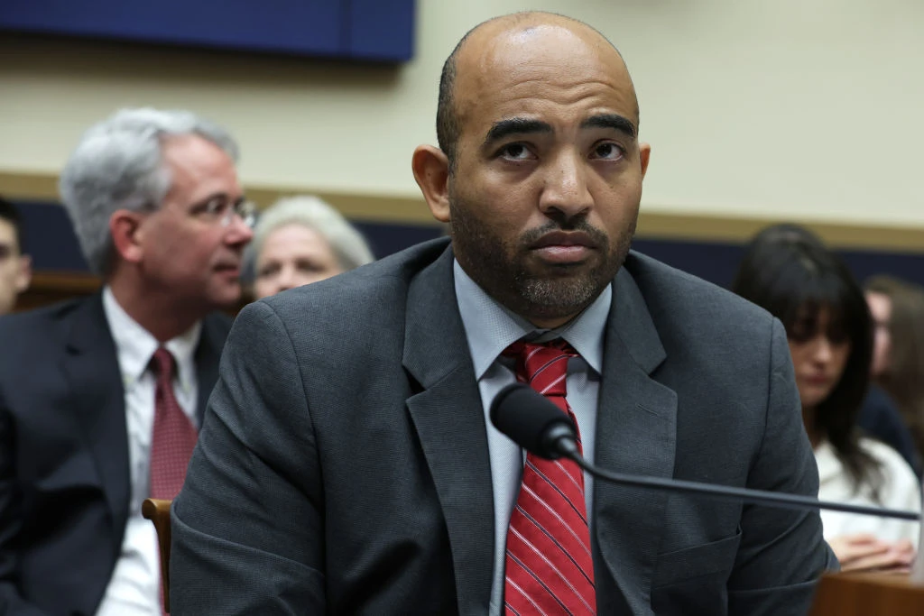 Suspended FBI agent Marcus Allen testifies during a hearing before the Select Subcommittee on the Weaponization of the Federal Government of the House Judiciary Committee at Rayburn House Office Building on May 18, 2023, on Capitol Hill in Washington, D.C.?w=200&h=150