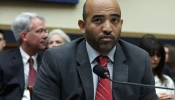 Suspended FBI agent Marcus Allen testifies during a hearing before the Select Subcommittee on the Weaponization of the Federal Government of the House Judiciary Committee at Rayburn House Office Building on May 18, 2023, on Capitol Hill in Washington, D.C.