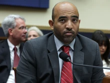 Suspended FBI agent Marcus Allen testifies during a hearing before the Select Subcommittee on the Weaponization of the Federal Government of the House Judiciary Committee at Rayburn House Office Building on May 18, 2023, on Capitol Hill in Washington, D.C.