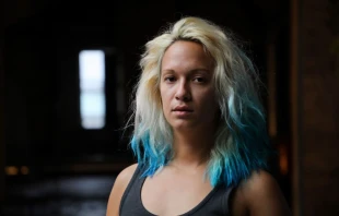 Activist Marguerite Stern poses for a picture in an artist squat in Paris on Sept. 6, 2019. Credit: LUDOVIC MARIN/AFP via Getty Images