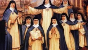 A painting depicts 10 members of the Order of the Immaculate Conception who were martyred in Spain in 1936.