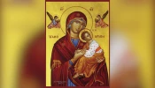 Greek icon of the Virgin Mary, Mother of God, the Theotokos.