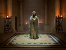 Actress Noa Cohen as the Blessed Virgin Mary in Netflix’s new film “Mary.”