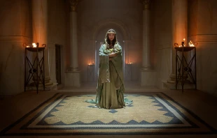 Actress Noa Cohen as the Blessed Virgin Mary in Netflix’s new film “Mary.” Credit: Netflix