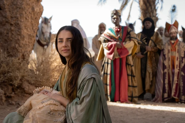 Actress Noa Cohen as the Blessed Virgin Mary in Netflix's new film "Mary." Credit: Netflix