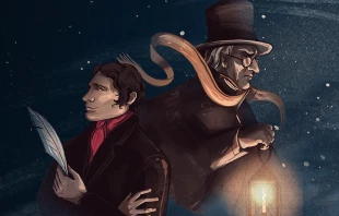 The cover image for the podcast “A Christmas Carol: An Audio Advent Calendar,” produced by The Merry Beggars. Credit: The Merry Beggars