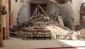 Part of the roof of San Luis Obispo Church in the town of Calkiní located north of the Campeche, the capital of the Mexican state of the same name, collapsed on Dec. 29, 2024. No injuries were reported.