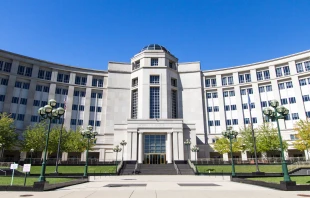 The Hall of Justice building in downtown Lansing is home to the Supreme Court of Michigan. Shutterstock