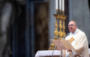 Cardinal Kevin Farrell celebrates Mass in St. Peter's Basilica for the World Meeting of Families 2022 Daniel Ibanez/CNA