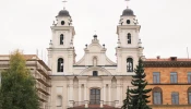 The Catholic Cathedral of the Most Holy Name of the Blessed Virgin Mary in Minsk, Belarus.