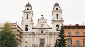 The Catholic Cathedral of the Most Holy Name of the Blessed Virgin Mary in Minsk, Belarus.