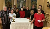 Gianna Emanuela Molla joins a private birthday dinner for Cheryl Calire at The St. Joseph Chapel at the Mother Teresa Home.