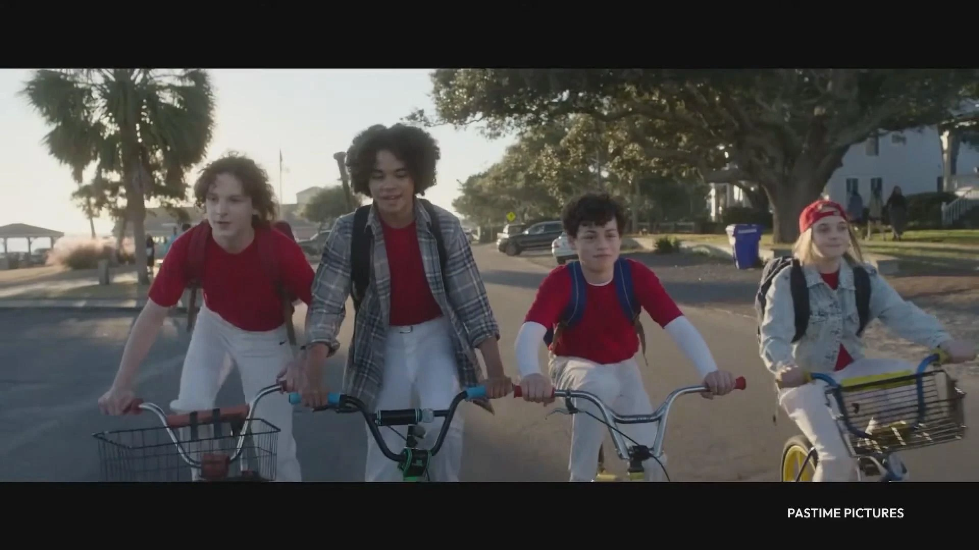 From left to right: Actor Mason Thames (Noah), Noah Cottrell (Ben), Julian Lerner (Eugene), and Abby James Witherspoon (Sammy) in the new movie "Monster Summer."?w=200&h=150