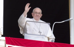 Pope Francis prayed the Regina Caeli in St. Peter's Square on April 23, 2023. Vatican Media