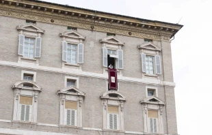 Pope Francis delivers the Angelus address on Feb. 26, 2023. Vatican Media