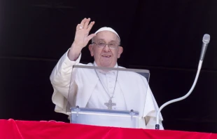 Pope Francis greets the faithful gathered in St. Peter's Square on Aug. 25, 2024. Credit: Vatican Media