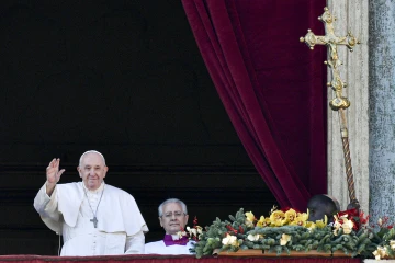 Pope Francis delivers his Christmas "Urbi et Orbi" address on Dec. 25, 2022.