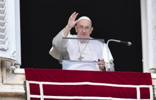 Pope Francis delivers the Angelus address on Jan. 22, 2023. Vatican Media