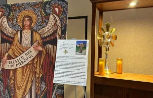 A relic of St. Junípero Serra at the Reliquary Chapel at the 2024 National Eucharistic Congress in Indianapolis. Credit: Ursula Murua/EWTN News