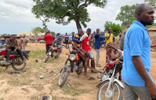 Residents of Ngbam, Benue state, Nigeria, on April 8, 2023, the day after gunmen killed at least 43 people and injured another 40. Courtesy of Justice, Development, and Peace Commission