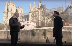 Philippe Villeneuve, the architect of the restoration of the Cathedral of Notre-Dame de Paris, speaks with EWTN News’ Colm Flynn about his devotion to Our Lady on “EWTN News In Depth.” Credit: Screenshot/“EWTN News In Depth”