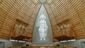 An interior view of Cathedral of Christ the Light in Oakland, California.