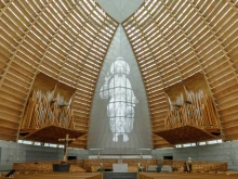 An interior view of Cathedral of Christ the Light in Oakland, California.