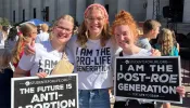 Young people were among the crowds gathered in downtown Columbus, Ohio, on Oct. 4, 2024, for the Ohio March for Life, the first such gathering to be held in the state since Ohio voters approved a sweeping constitutional amendment to expand abortion.