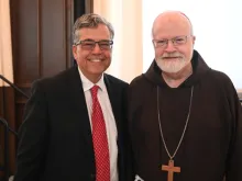 Dr. Peter Kilpatrick, president of The Catholic University, of America and Cardinal Sean O'Malley.