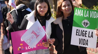 Participants at the OneLife LA walk in Los Angeles on Jan. 21, 2023,.