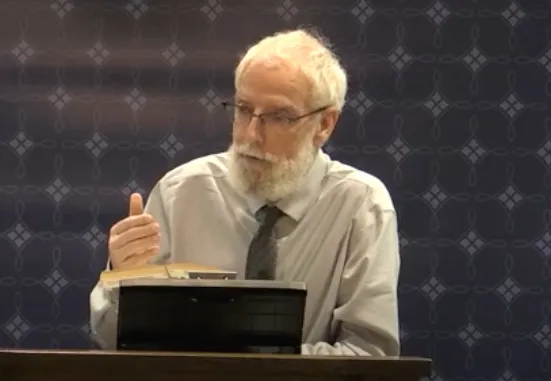 Cyril O'Regan is Huisking professor of theology at the University of Notre Dame. Credit: McGrath Institute for Church Life lecture series/Screenshot