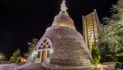 Our Lady of Lebanon in Harissa, Lebanon, where a towering statue of the Virgin Mary overlooks the Mediterranean.