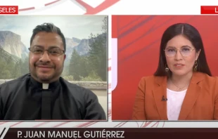 Father Juan Manuel Gutiérrez in interview with “EWTN Noticias” anchor Nathalí Paredes on Dec. 19, 2024. Credit: EWTN Noticias/Screenshot