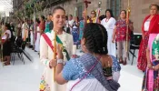 Among the various ceremonies at the inauguration of the first female Mexican president, Claudia Scheinbaum, in the capital city’s Constitution Plaza — commonly known as Zócalo — a group of Indigenous women performed a “sacred ceremony.”